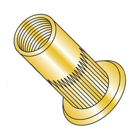 NEWPORT FASTENERS Rivet Nut, M4-0.70 Thread Size, 90.53mm Flange Dia., 11.56mm L, Steel, 2000 PK 324044